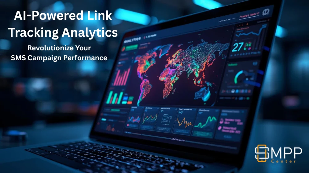 AI-Powered Link Tracking Analytics Illustration