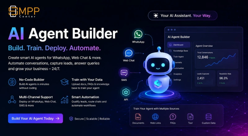 AI Agent Builder for WhatsApp, SMS & RCS
