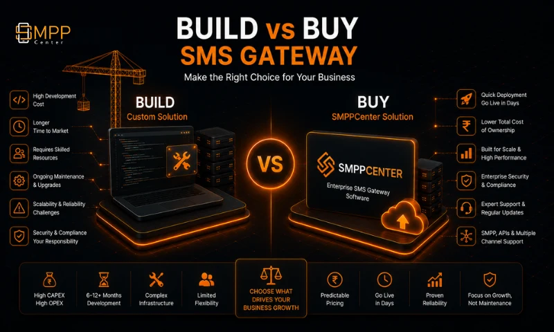 Illustration about Build vs Buy: SMS Gateway