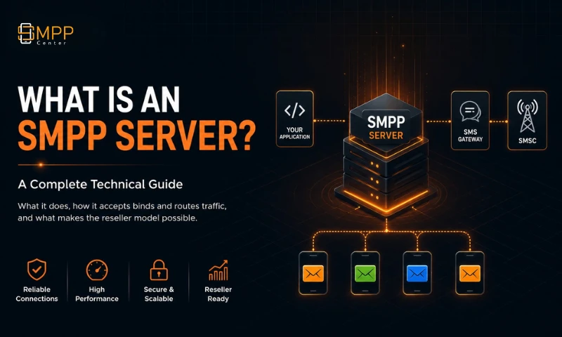 Illustration about what an SMPP server is