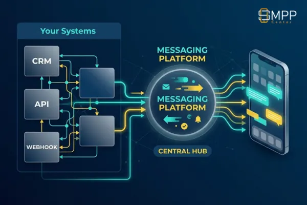 API and webhook integration for RCS business messaging