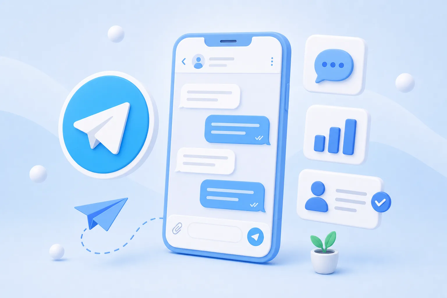 Telegram messaging software panel for bulk broadcasts and customer conversations