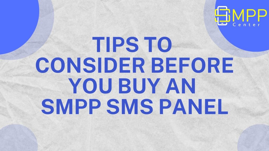 Buy an SMPP SMS Panel